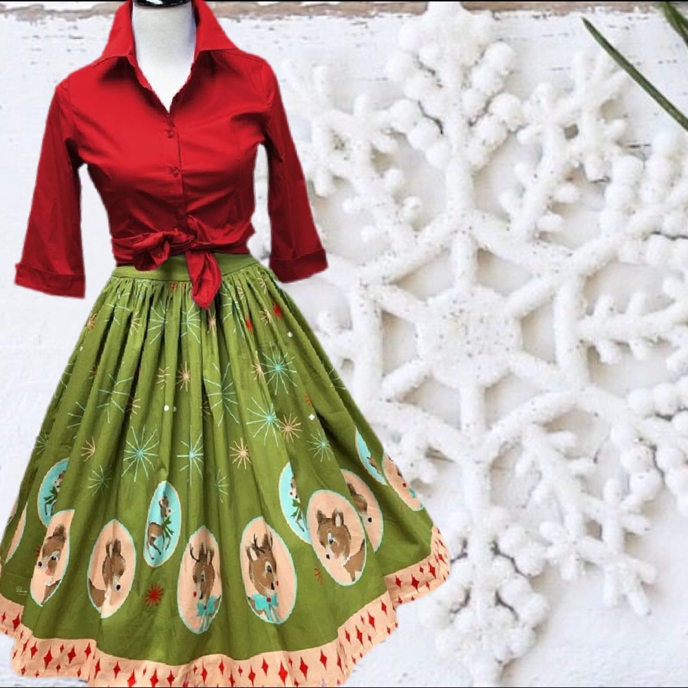 Dropped Price! Rudolph & Family Holiday Skirt - Picture 15 of 16